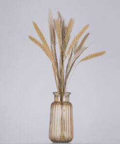 GloboStar® GloboStar® LAYLA 35603 Διακοσμητικό Βάζο Γυάλινο Μελί Φ11 x Υ22cm