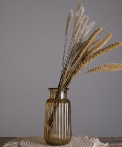 Alternative view of GloboStar® LAYLA 35603 Διακοσμητικό Βάζο Γυάλινο Μελί Φ11 x Υ22cm