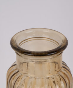 GloboStar® LAYLA 35603 Διακοσμητικό Βάζο Γυάλινο Μελί Φ11 x Υ22cm 11 35603 6