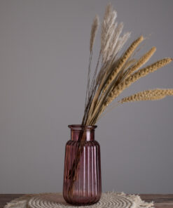 Alternative view of GLOBOSTAR® LAYLA 35604 Διακοσμητικό Γυάλινο Βάζο - Μωβ - Μ11 x Π11 x Υ22cm