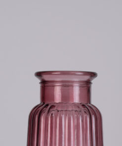 GLOBOSTAR® LAYLA 35604 Διακοσμητικό Γυάλινο Βάζο - Μωβ - Μ11 x Π11 x Υ22cm 9 35604 4