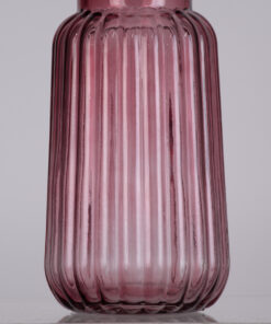 GLOBOSTAR® LAYLA 35604 Διακοσμητικό Γυάλινο Βάζο - Μωβ - Μ11 x Π11 x Υ22cm 10 35604 5