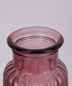 GLOBOSTAR® LAYLA 35604 Διακοσμητικό Γυάλινο Βάζο - Μωβ - Μ11 x Π11 x Υ22cm 11 35604 6