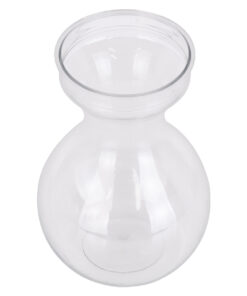 GloboStar® GloboStar® GRACE 35606 Διακοσμητικό Βάζο Πλαστικό Διάφανο Φ9 x Υ13cm