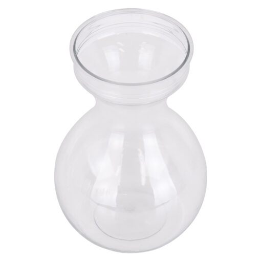 GloboStar® GloboStar® GRACE 35606 Διακοσμητικό Βάζο Πλαστικό Διάφανο Φ9 x Υ13cm