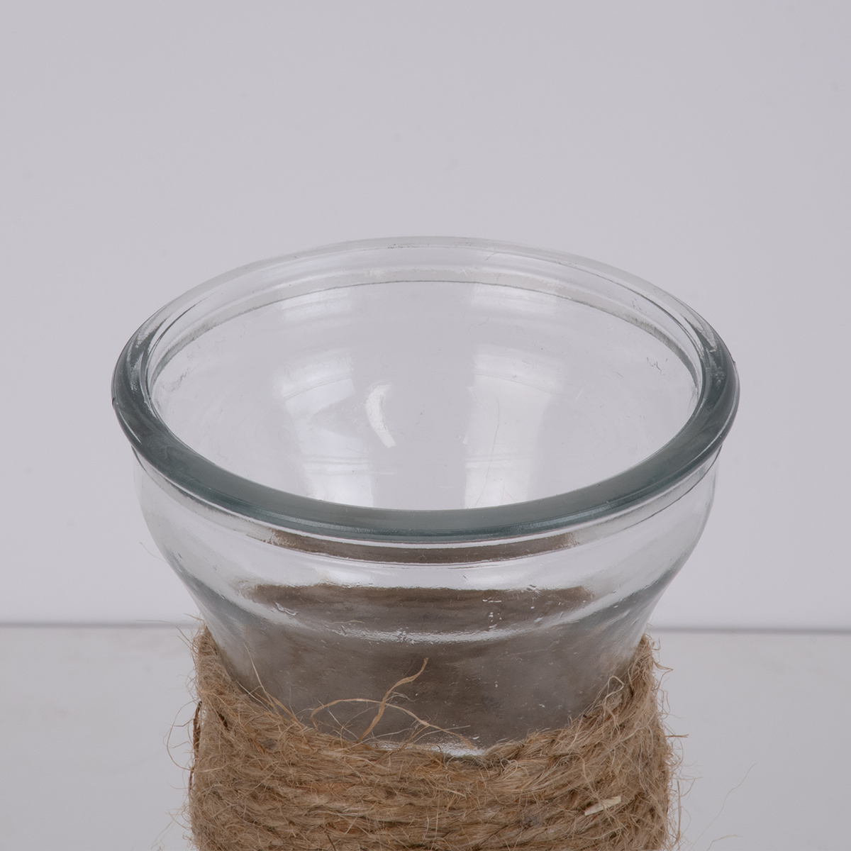 GloboStar® LUCY 35610 Διακοσμητικό Βάζο Γυάλινο Διάφανο με Σχοινί Φ8.8 x Υ13.8cm 4 GloboStar® LUCY 35610 Διακοσμητικό Βάζο Γυάλινο Διάφανο με Σχοινί Φ8.8 x Υ13.8cm - Image 2