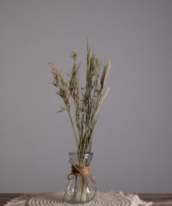 GloboStar® LUCY 35610 Διακοσμητικό Βάζο Γυάλινο Διάφανο με Σχοινί Φ8.8 x Υ13.8cm 7 35610 4