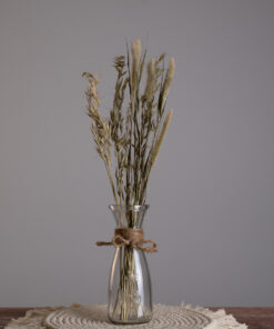 GloboStar® LUCY 35612 Διακοσμητικό Βάζο Γυάλινο Διάφανο με Σχοινί Φ8.1 x Υ20.5cm 7 35612 4