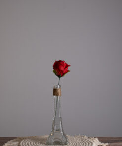 GloboStar® LUCY 35617 Διακοσμητικό Βάζο Γυάλινο Διάφανο με Σχοινί Φ10 x Υ23.3cm 10 35617 5