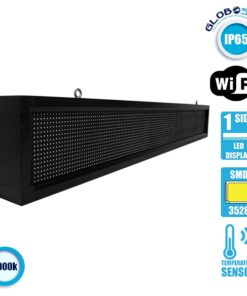 Alternative view of GLOBOSTAR®DISPLAY 90260 Κυλιόμενη Ψηφιακή Επιγραφή P10 Μονής Όψης LED AC 220-240V Αδιάβροχο IP54 Ψυχρό Λευκό 6000K - WiFi Control μέσω FK APP - Αισθητήρας Θερμοκρασίας & Υγρασίας - Μ168 x Π9 x Υ24cm - 2 Χρόνια Εγγύηση