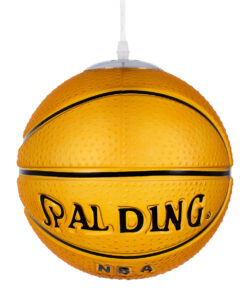 GloboStar® GLOBOSTAR® SPALDING NBA 00649 Παιδικό Κρεμαστό Φωτιστικό Οροφής με Ντουί 1 x E27 AC 220-240V IP20 - Πορτοκαλί & Μαύρο - Μ25 x Π25 x Υ25cm