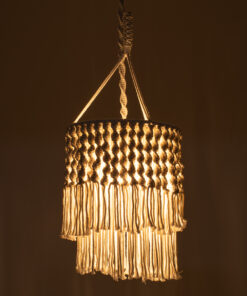 Alternative view of GLOBOSTAR® ALGERIA 36204 Boho Κρεμαστό Φωτιστικό Οροφής με Ντουί 1 x E27 AC 220-240V IP20 - Μπεζ - Μ30 x Π30 x Υ40cm