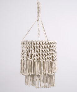 GLOBOSTAR® ALGERIA 36204 Boho Κρεμαστό Φωτιστικό Οροφής με Ντουί 1 x E27 AC 220-240V IP20 - Μπεζ - Μ30 x Π30 x Υ40cm 13 36204 4