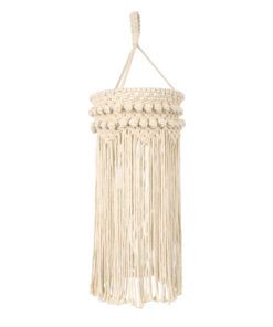Alternative view of GloboStar® 36205 UGANDA Boho Καπέλο Φωτιστικού- Μακραμέ Πλεκτό Χειροποίητο Μπεζ Βαμβακερό Νήμα - Μ25 x Π25  x Υ70cm