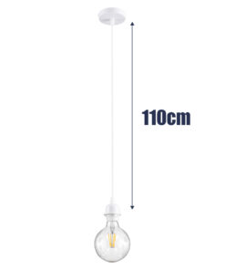 Alternative view of GLOBOSTAR® HANNA 36217 Boho Κρεμαστό Φωτιστικό Οροφής με Ντουί 1 x E27 AC 220-240V IP20 - Μπεζ & Λευκό - Μ4 x Π4 x Υ110cm