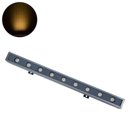 GloboStar® GLOBOSTAR® WASHER-NAIA 90172 Μπάρα Φωτισμού Wall Washer LED 9W 990lm 30° DC 24V Αδιάβροχο IP65 Θερμό Λευκό 2700Κ Dimmable - Γκρι Ανθρακί - Μ50 x Π4 x Υ5cm - 3 Χρόνια Εγγύηση