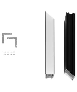 GLOBOSTAR® ALP-CORNER-SIDE90 LUMILINE 61767 Επιφανειακό / Κρεμαστό Προφίλ Αλουμινίου Γωνία με Λευκό Γαλακτερό Πατητό Κάλυμμα για Ταινίες LED IP20 - Μαύρο Ματ - Μ30 x Π3.5 x Υ7cm 17 368c0d 61767 8