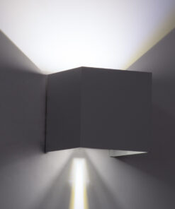 GloboStar® AXIS-S 60566 Φωτιστικό Τοίχου - Απλίκα Αρχιτεκτονικού Φωτισμού Εσωτερικού/Εξωτερικού Χώρου Up & Down LED 10W 1250lm 10 έως 60° AC 220-240V Αδιάβροχο IP65 Μ10 x Π10 x Υ10cm - Ψυχρό Λευκό 6000K - Λευκό - Bridgelux Chip - 3 Χρόνια Εγγύηση 22 37445c 60566 10