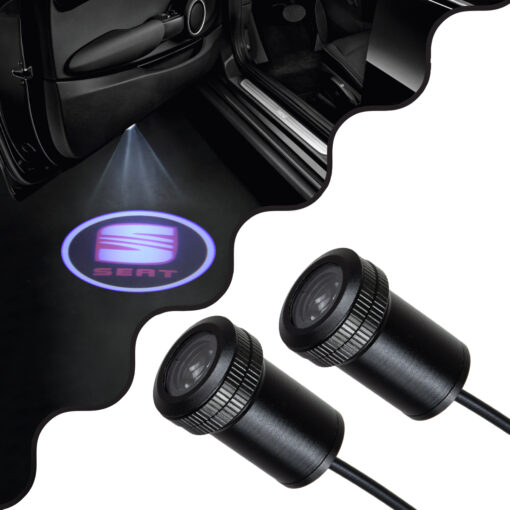 GloboStar® GloboStar® 81621 SEAT Ghost Car Brand Logo Projector - Προτζέκτορας Προβολής Μάρκας Αυτοκινήτου LED CREE XHP35 3W 240lm 120° DC 12V IP20 Ψυχρό Λευκό 6000K