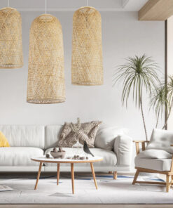 GLOBOSTAR® CALERO 01712 Boho Κρεμαστό Φωτιστικό Οροφής με Ντουί 1 x E27 AC 220-240V IP20 - Μπεζ - Μ40 x Π40 x Υ90cm 23 3812bc post 67