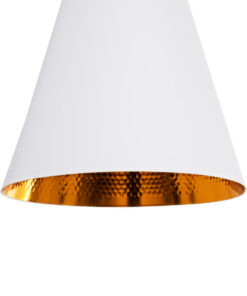 GLOBOSTAR® SHANGHAI 01026-C Μοντέρνο Κρεμαστό Φωτιστικό Οροφής με Ντουί 1 x E27 AC 220-240V IP20 - Λευκό & Χρυσό - Μ19 x Π19 x Υ38cm 19 38c4bf 01026 c 8