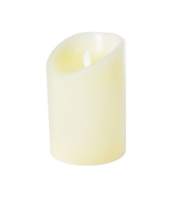 GloboStar® GLOBOSTAR® FIREFLAME 79542 Διακοσμητικό Κερί Παραφίνης με Εφέ Κινούμενης Φλόγας & IR Ασύρματο Χειριστήριο LED 1W 50lm 180° DC 3V με 2xAA Μπαταρίες IP20 Θερμό Λευκό 2700K Dimmable - Μ10 x Π10 x Υ15cm - 2 Χρόνια Εγγύηση