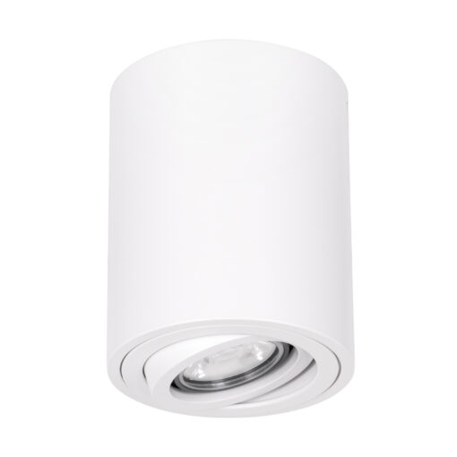 GloboStar® GLOBOSTAR® AKIRA 60618 Κινούμενο Φωτιστικό Downlight Σποτ με Ντουί 1 x GU10 AC 220-240V IP20 - Λευκό Ματ - Μ8 x Π8 x Υ10cm