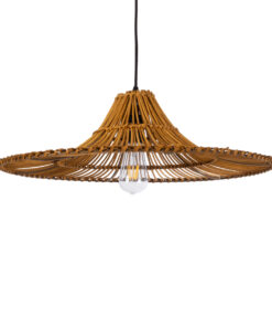 GloboStar® GLOBOSTAR® PALERMO 02310 Boho Κρεμαστό Φωτιστικό Οροφής με Ντουί 1 x E27 AC 220-240V IP20 - Καφέ - Μ60 x Π60 x Υ18cm