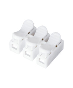 GloboStar® GloboStar® FAST-CONNECT 69906 Τριπλή Κλέμα Ταχείας Σύνδεσης & Διακλάδωσης Καλωδίων - 3 x Είσοδοι & 3 x Έξοδοι με Συμβατή Διατομή Καλωδίων 0.2mm² έως 1mm² - 250V 2A Max - Μ2 x Π2.7 x Υ1.9cm - Λευκό - Πακέτο 20 Τεμαχίων - 5 Years Warranty