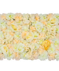 GloboStar® GloboStar® 78302 Συνθετικό Πάνελ Λουλουδιών - Κάθετος Κήπος Τριαντάφυλλο - Αζαλέα - Ορτανσία - Παιώνια Μ60 x Υ40 x Π8cm