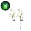 GloboStar® GloboStar® 85706 Αυτόνομο Ηλιακό Φωτιστικό Λουλούδι LED SMD 1W 100lm με Ενσωματωμένη Μπαταρία 600mAh - Φωτοβολταϊκό Πάνελ με Αισθητήρα Ημέρας-Νύχτας Αδιάβροχο IP65 Garden Lily Flower Ψυχρό Λευκό 6000K - ΣΕΤ 2 Τεμάχια