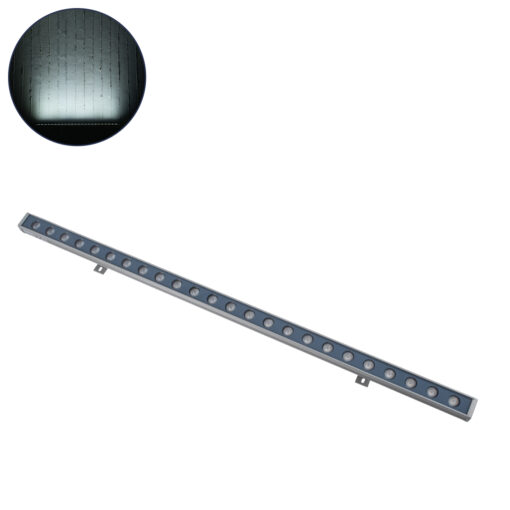 GloboStar® GloboStar® WASHER-ZAIA S-90993 Μπάρα Φωτισμού Wall Washer LED 24W 4320lm 30° DC 24V Αδιάβροχο IP65 Μ100 x Π4 x Υ3cm Ψυχρό Λευκό 6000K - Γκρι Ανθρακί