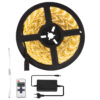 GloboStar® GloboStar® 70412 Σετ Ταινία LED 5m 72W/5m 12V 60LED/m 5050 SMD 1497lm/m 120° Αδιάβροχη IP65 με Ασύρματο Χειριστήριο RF 2.4Ghz και Τροφοδοτικό Θερμό Λευκό 3000K Dimmable
