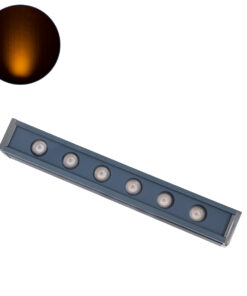 GloboStar® GLOBOSTAR® WASHER-VAIA 90178 Μπάρα Φωτισμού Wall Washer LED 6W 630lm 30° DC 24V Αδιάβροχο IP65 Πορτοκαλί 2200K Dimmable - Γκρι Ανθρακί - Μ30 x Π4 x Υ5cm - 3 Χρόνια Εγγύηση