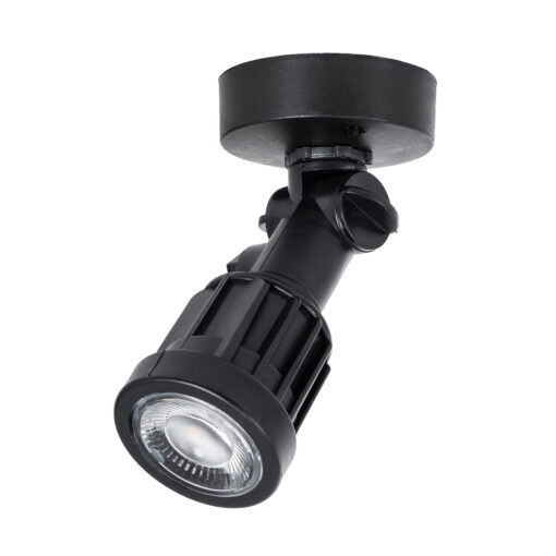 GloboStar® GloboStar® GARDENINI 61546 Επιφανειακό Φωτιστικό Σποτ Κήπου LED 5W 650lm 38° DC 24V IP68 Υψηλής Αντοχής ABS IK06 Φ7 x Υ14.5cm - Θερμό Λευκό 2700K Dimmable - Μαύρο - Bridgelux Chip - 3 Years Warranty