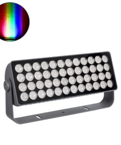 GloboStar® GLOBOSTAR® FLOOD-TURBO 90733 Προβολέας Wall Washer για Φωτισμό Κτιρίων LED 600W 33490lm 15° DC 24V Αδιάβροχο IP65 Μ50 x Π18.5 x Υ12.5cm Πολύχρωμο RGBW DMX512 - Γκρι Ανθρακί - 3 Χρόνι+C626α Εγγύηση