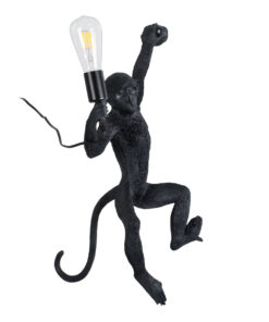 GloboStar® GLOBOSTAR® APES 01804 Μοντέρνο Φωτιστικό Τοίχου - Απλίκα με Ντουί 1 x E27 AC 220-240V IP20 - Μαύρο - Μ34 x Π31 x Υ61cm