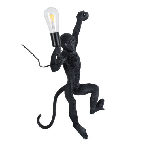 GloboStar® GLOBOSTAR® APES 01804 Μοντέρνο Φωτιστικό Τοίχου - Απλίκα με Ντουί 1 x E27 AC 220-240V IP20 - Μαύρο - Μ34 x Π31 x Υ61cm