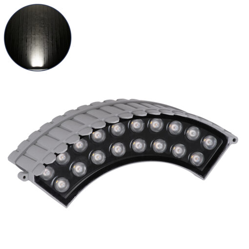GloboStar® GLOBOSTAR® TREELIGHT-JINA 90691 Κυρτή Μπάρα Φωτισμού Wall Washer για Φυτά - Δέντρα LED 18W 1710lm 10° DC 24V Αδιάβροχο IP67 Φυσικό Λευκό 4500K Dimmable - Γκρι Ανθρακί - Μ29 x Π11 x Υ10.5cm - 3 Χρόνια Εγγύηση