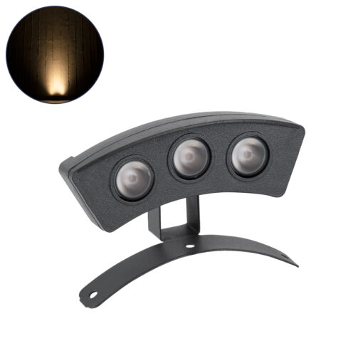 GloboStar® GLOBOSTAR® TREELIGHT-PLANTE 90515 Κυρτή Μπάρα Φωτισμού Wall Washer για Φυτά - Δέντρα LED 3W 330lm 15° DC 24V Αδιάβροχο IP65 Θερμό Λευκό 2700K Dimmable - Γκρι Ανθρακί - Μ11 x Π3 x Υ8cm - 3 Χρόνια Εγγύηση