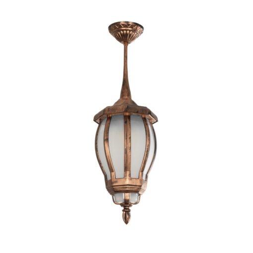 GloboStar® GloboStar® VERDI 203-0234 Vintage Κρεμαστό Φωτιστικό Φαναράκι Μονόφωτο 1 x E27 IP44 Χάλκινο Πλαστικό - Μ18 x Π18 x Υ33cm