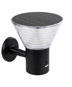 GloboStar® GLOBOSTAR® VEGGIE 90530 Φωτιστικό Κολωνάκι Κήπου LED 10W 330lm 120° με Ενσωματωμένο Φωτοβολταϊκό Panel 6V 2W & Επαναφορτιζόμενη Μπαταρία Li-ion 3.2V 1800mAh με Αισθητήρα Ημέρας-Νύχτας Αδιάβροχο IP65 Ψυχρό Λευκό 6000K - Γκρι Ανθρακί - Μ23 x Π30 x Υ25cm - 2 Χρόνια Εγγύηση