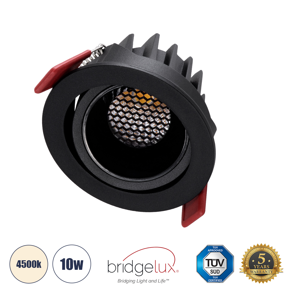 GloboStar® LEO-R 60286 Χωνευτό LED Spot Downlight TrimLess Φ8.5cm 10W 1300lm 38° AC 220-240V IP20 Φ8.5 x Υ6.6cm - Στρόγγυλο - Κινούμενο - Μαύρο & Anti-Glare HoneyComb - Φυσικό Λευκό 4500K - Bridgelux COB - 5 Years Warranty 2 GloboStar® GloboStar® LEO-R 60286 Χωνευτό LED Spot Downlight TrimLess Φ8.5cm 10W 1300lm 38° AC 220-240V IP20 Φ8.5 x Υ6.6cm - Στρόγγυλο - Κινούμενο - Μαύρο & Anti-Glare HoneyComb - Φυσικό Λευκό 4500K - Bridgelux COB - 5 Years Warranty