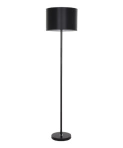 GloboStar® GLOBOSTAR® ASHLEY 00822 Μοντέρνο Επιδαπέδιο Φωτιστικό με Ντουί 1 x E27 AC 220-240V IP20 - Μαύρο - Μ35 x Π35 x Υ145cm