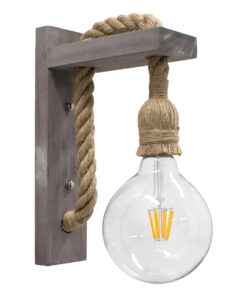 GloboStar® GLOBOSTAR® KENSI 00879 Boho Φωτιστικό Τοίχου - Απλίκα με Ντουί 1 x E27 AC 220-240V IP20 - Καφέ & Μπεζ - Μ7 x Π20 x Υ30cm