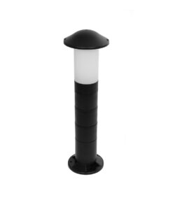 GloboStar® GloboStar® GARDENIO 203-0248 Μοντέρνο Επιδαπέδιο Φωτιστικό Κολωνάκι Κήπου Μονόφωτο 1 x E27 IP44 Μαύρο Πλαστικό - Μ17 x Π17 x Υ58cm
