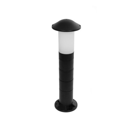 GloboStar® GloboStar® GARDENIO 203-0248 Μοντέρνο Επιδαπέδιο Φωτιστικό Κολωνάκι Κήπου Μονόφωτο 1 x E27 IP44 Μαύρο Πλαστικό - Μ17 x Π17 x Υ58cm