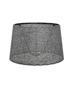 GloboStar® GloboStar® COVER 203-0262 Μοντέρνο Φωτιστικό Καπέλο Γκρί Διάτρητο Ύφασμα - Μ38 x Π38 x Υ30cm