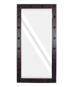 GloboStar® MAKEUP MIRROR-160x80-2 Μοντέρνος Καθρέπτης Μακιγιάζ με Πλαίσιο Φυσικού Ξύλου με Διακόπτη On/Off 20 x E27 AC220-240V - Μ80 x Π7 x Υ160cm - Καφέ Wenge 13 3f8913 160x80 4