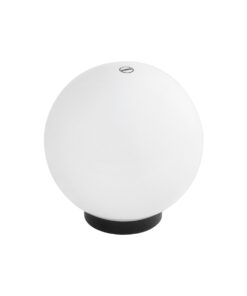 GloboStar® GLOBOSTAR® AGROS 61594 Φωτιστικό Κήπου με Ντουί 1 x E27 AC 220-240V Αδιάβροχο IP65 - Λευκό & Μάυρο - Μ20 x Π20 x Υ22cm